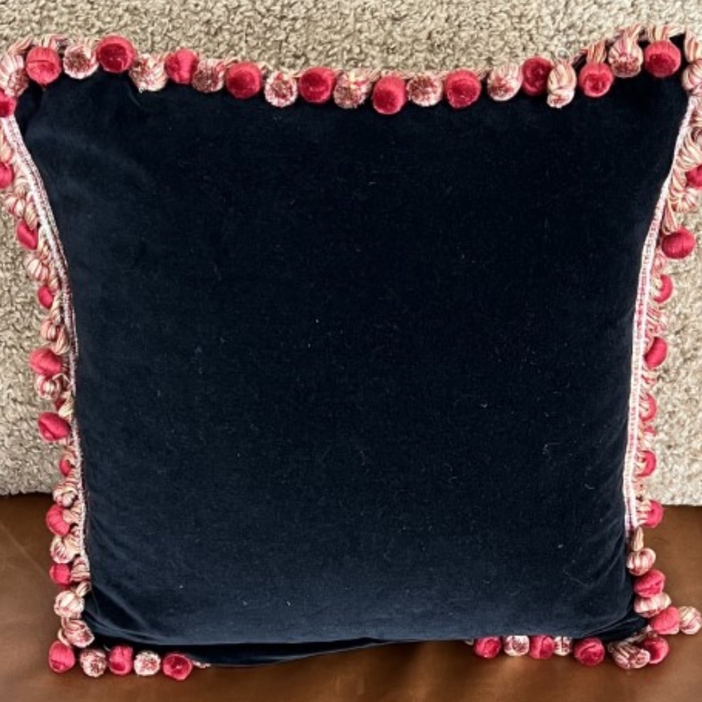 Victorian Embroidered Pillow - Picture 3 of 3